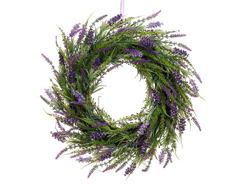 20" Lavender Twig Wreath  Two Tone Lavender (pack of 2)