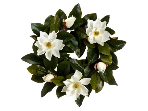 22" Magnolia Wreath  Cream (pack of 2)
