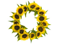 20" Sunflower Wreath  Yellow (pack of 2)