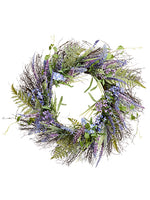 24"Lavender/Dianthus Wreath  Purple Blue (pack of 2)
