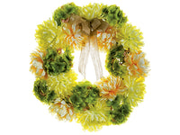 22"Wx26"L Dahlia/Hydrangea Wreath Peach Green (pack of 4)