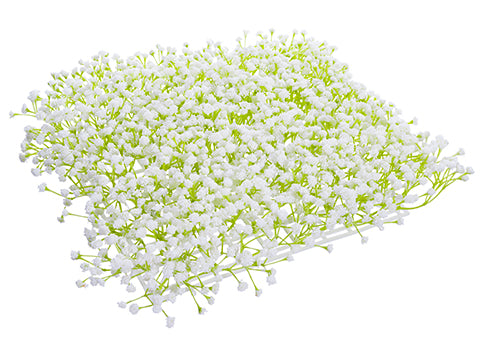 9.75"Wx9.75"L Gypsophila Tile  White (pack of 4)
