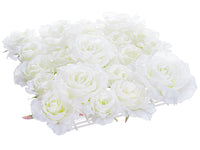 9.75"Wx9.75"L Rose Tile  White (pack of 6)
