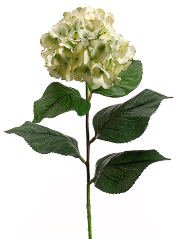 30" Pastoral Symphony Hydrangea Spray White Green (pack of 12)