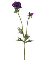 26" Anemone Spray w/Flocked  Light Purple (pack of 12)