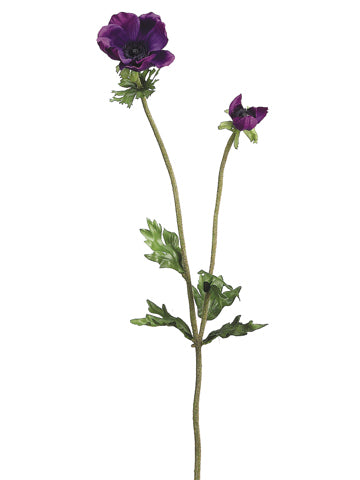 26" Anemone Spray w/Flocked  Light Purple (pack of 12)