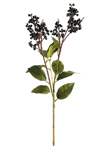 25.25" Lecosda Berry Spray x2  Black (pack of 12)