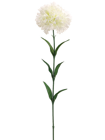 25" Carnation Spray  White (pack of 12)