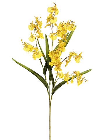 36" Dancing Orchid Spray x3  Yellow (pack of 12)