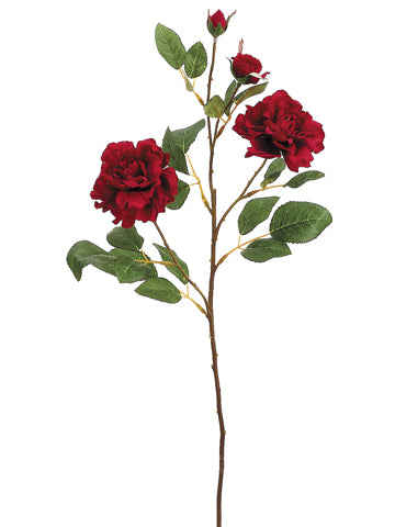 24" Rose of Sharon Spray  Red (pack of 12)
