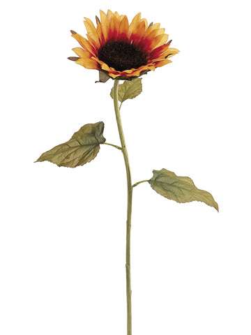 26" Sunflower Spray  Orange (pack of 12)