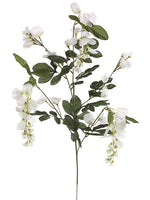 33" Wisteria Spray x5  White (pack of 12)