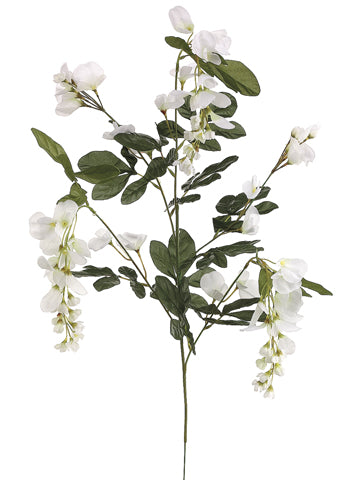 33" Wisteria Spray x5  White (pack of 12)
