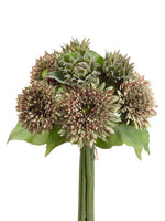 17" Italian Sunflower Bouquet  Green Burgundy (pack of 6)