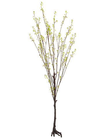 60" Plastic Berry Tree Branch  Two Tone Green (pack of 4)
