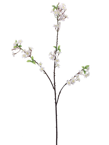 45" Cherry Blossom Spray  White (pack of 12)