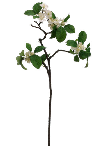 26" Apple Blossom Spray  White (pack of 6)