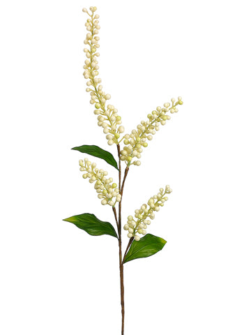 26" Poke Berry Spray  Cream Green (pack of 12)