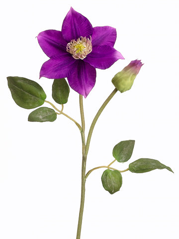 13" Clematis Spray  Violet (pack of 12)
