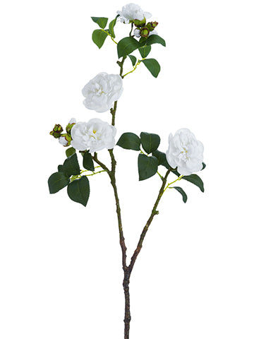 31" Camellia Spray  White (pack of 6)