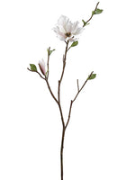 45" Japanese Magnolia Spray With 1 Flower And 1 Bud Cream Pink (pack of 6)