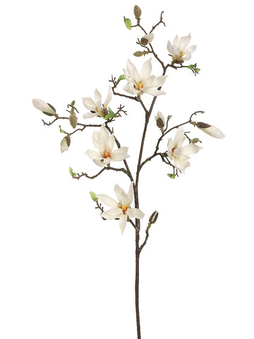 49" Magnolia Tree Branch  Cream (pack of 4)