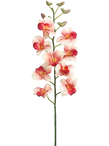 35" Dendrobium Orchid Spray  Peach (pack of 6)