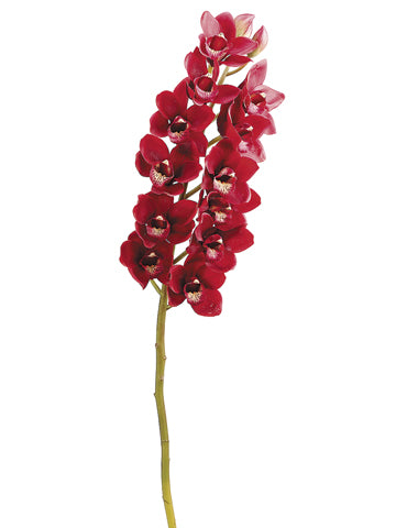 39" Cymbidium Orchid Spray  Red (pack of 4)