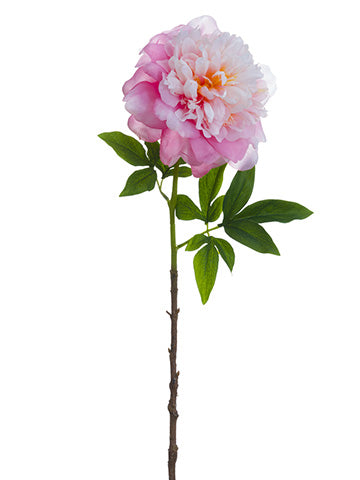 23" Peony Spray  Pink (pack of 12)