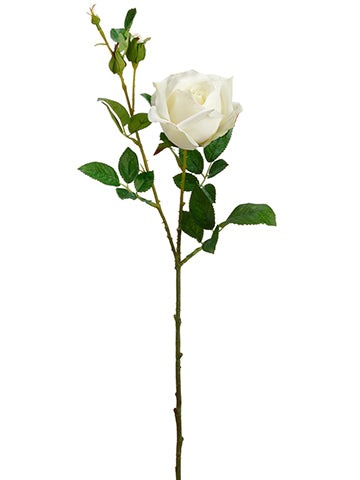25" Rose Spray  White (pack of 24)