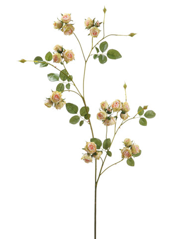 55.5" Rose Spray  Green Pink (pack of 6)