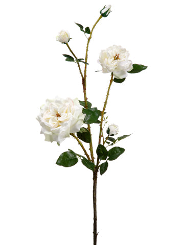 39" Garden Rose Spray  Cream (pack of 6)