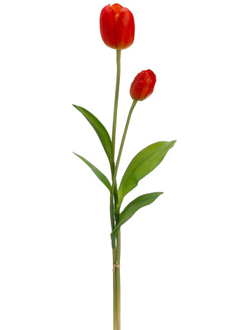 20" & 24" Assorted Tulip Spray (2 ea./set) Orange (pack of 12)