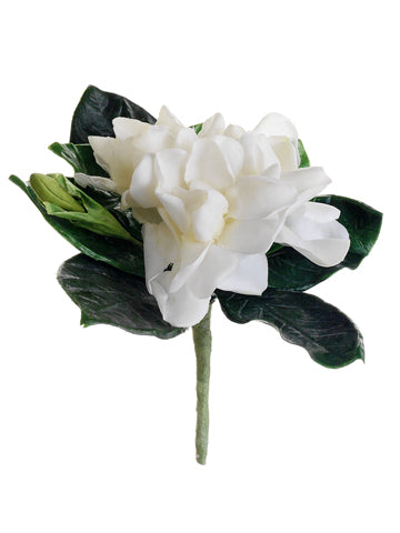 5.5" Gardenia Boutonniere  White (pack of 6)