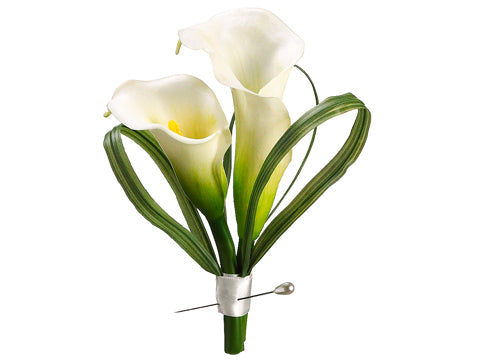 6" Calla Lily Corsage  Cream (pack of 12)