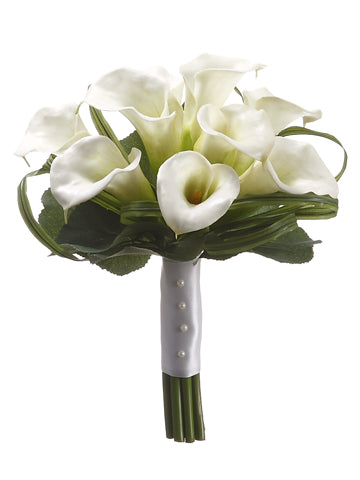 12" Calla Lily Bridesmaid Bouquet Cream (pack of 6)
