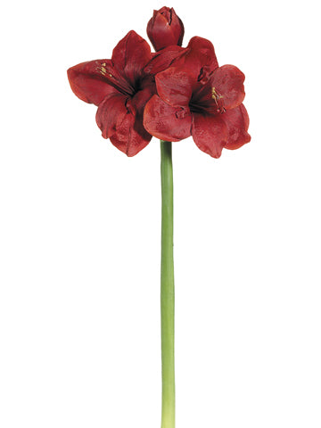 25" Amaryllis Spray  Dark Red (pack of 12)