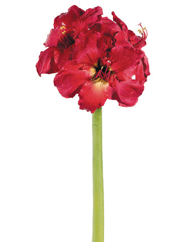 29" Amaryllis Spray x3  Red (pack of 6)