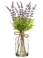 17" Lavender in Glass Vase  Lavender (pack of 1)