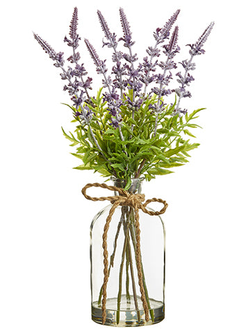 17" Lavender in Glass Vase  Lavender (pack of 1)