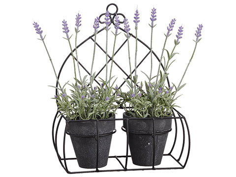 11" Laverder in Pot Wall Decor  Lavender (pack of 4)