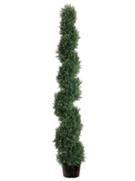 6' Spiral Cedar Topiary in Plastic Pot (knock-down packing ) Green (pack of 1)