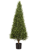 52" Cone Shaped Lavender Leaf Topiary in Pot Green (pack of 2)
