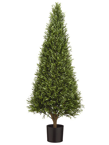 52" Cone Shaped Lavender Leaf Topiary in Pot Green (pack of 2)
