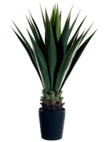 41" Sisal Plant in Black Plastic Pot Green (pack of 2)