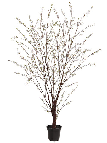 82.5" Plastic Berry Tree in Plastic Nursery Pot Two Tone Green (pack of 2)