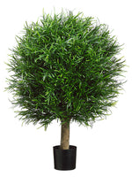 23.6"D Plastic Podocarpus Ball Tree in Pot Green (pack of 2)
