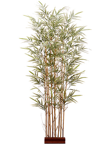 5'Hx24"W Bamboo Wall Divider with 960 Leaves on Wood Stand Variegated (pack of 2)