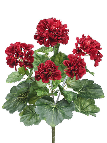 16.5" Geranium Bush  Red (pack of 12)