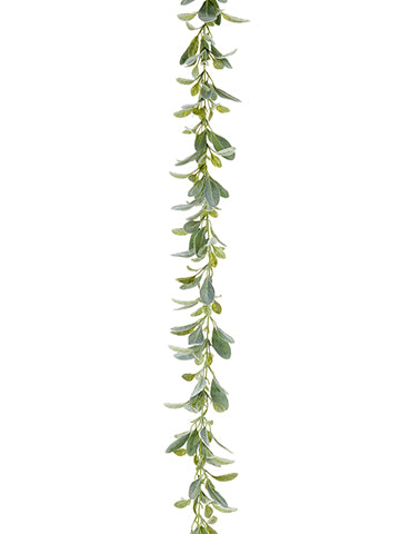 74" Lamb's Ear Garland  Green Gray (pack of 6)